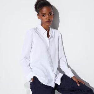 Uniqlo Rayon Long-sleeve Blouse